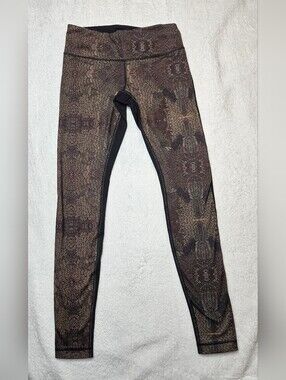 Lululemon wunder under golden  cashew gold beaded black Skinny Leggins